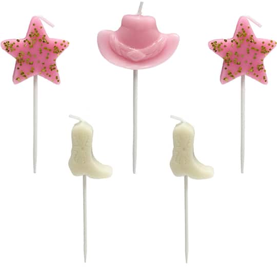 Michaels, 12 Pack: Western Cowgirl Candles Set by Celebrate It™ – Category: Candles & Cake Decorations